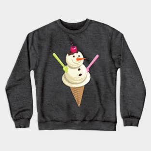 Vanilla cone snowman Crewneck Sweatshirt